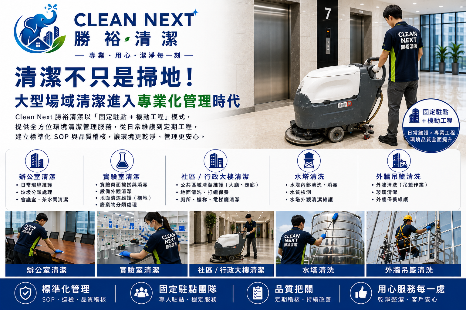 清潔不只是掃地！商業駐點清潔讓企業省下管理麻煩